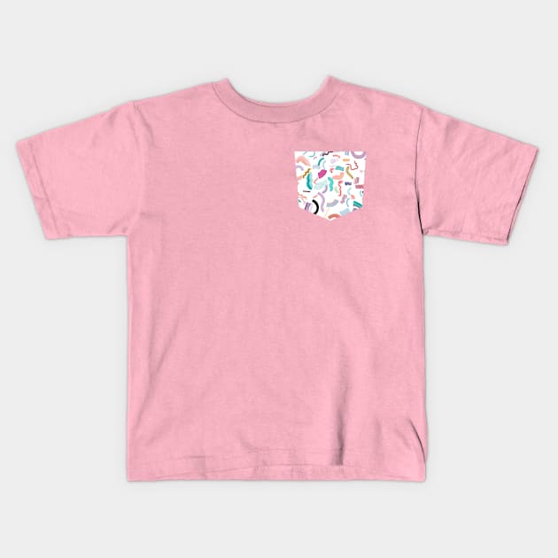 Pocket- marker curly Kids T-Shirt by ninoladesign